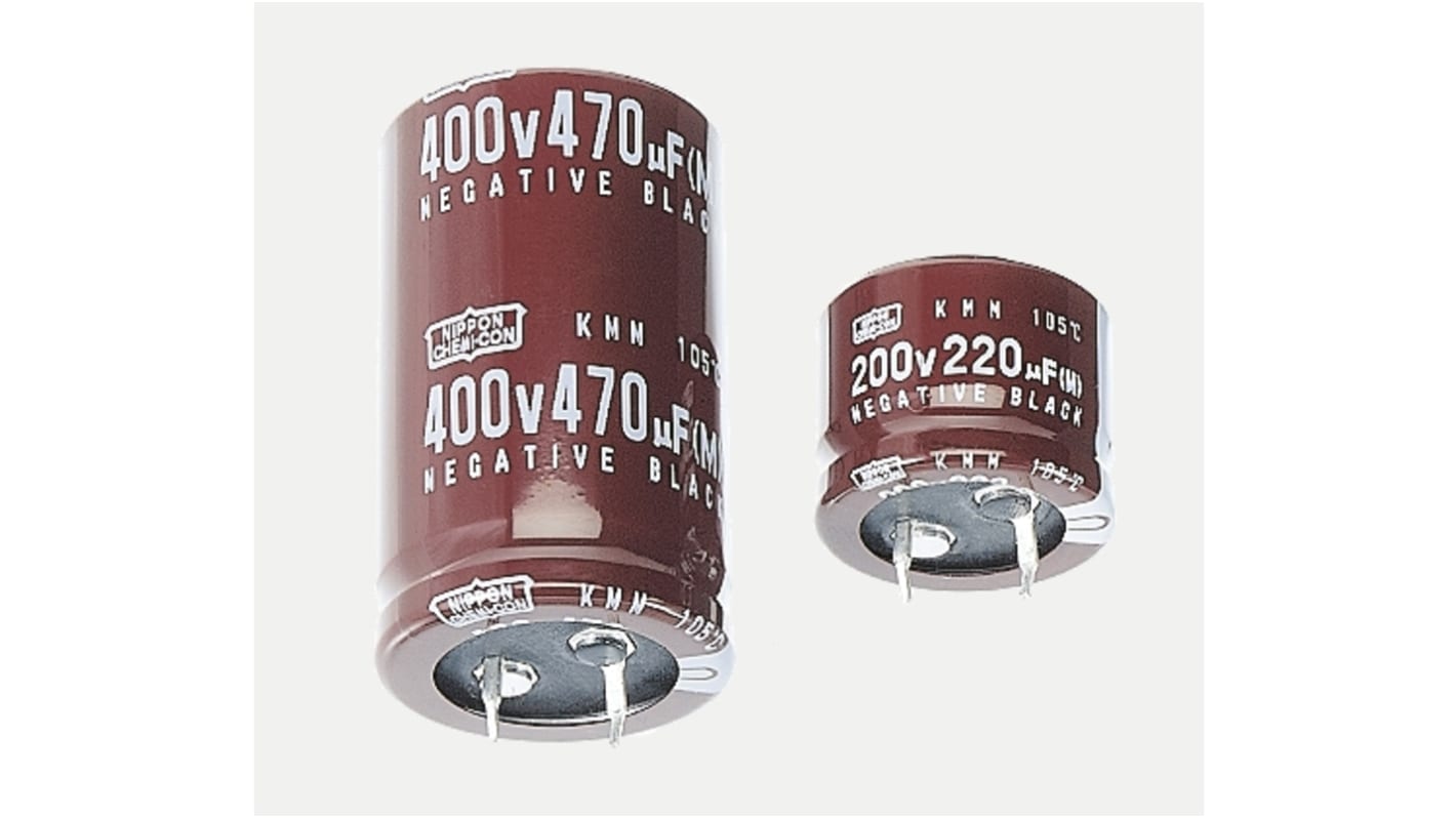 CHEMI-CON 220μF Electrolytic Capacitor 400V dc, Through Hole - EKMM401VSN221MR30S