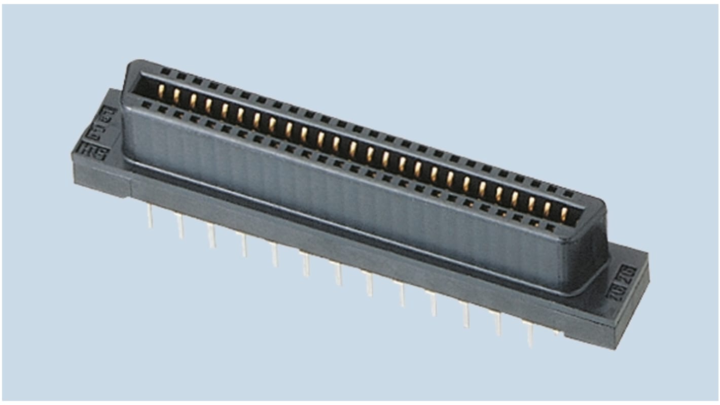 Hirose FX2 Series Straight Through Hole Mount PCB Socket, 32-Contact, 2-Row, 1.27mm Pitch, Solder Termination