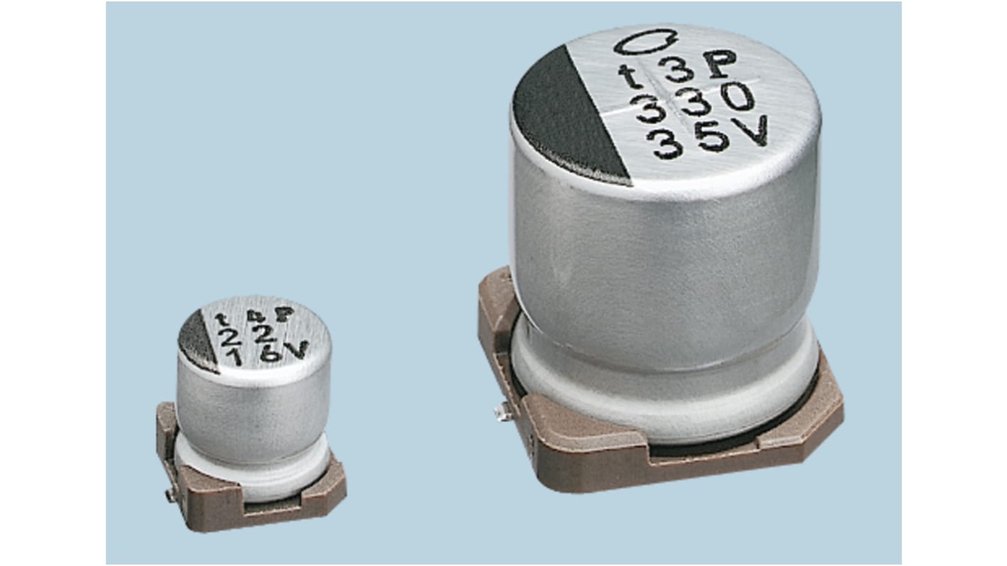 Nichicon 100μF Aluminium Electrolytic Capacitor 35V dc, Surface Mount - UUR1V101MNL1GS