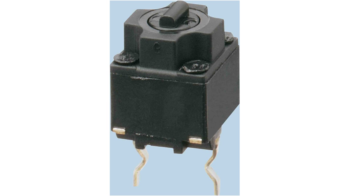 Black Tactile Switch, SPST 50 mA @ 30 V dc 7.45mm