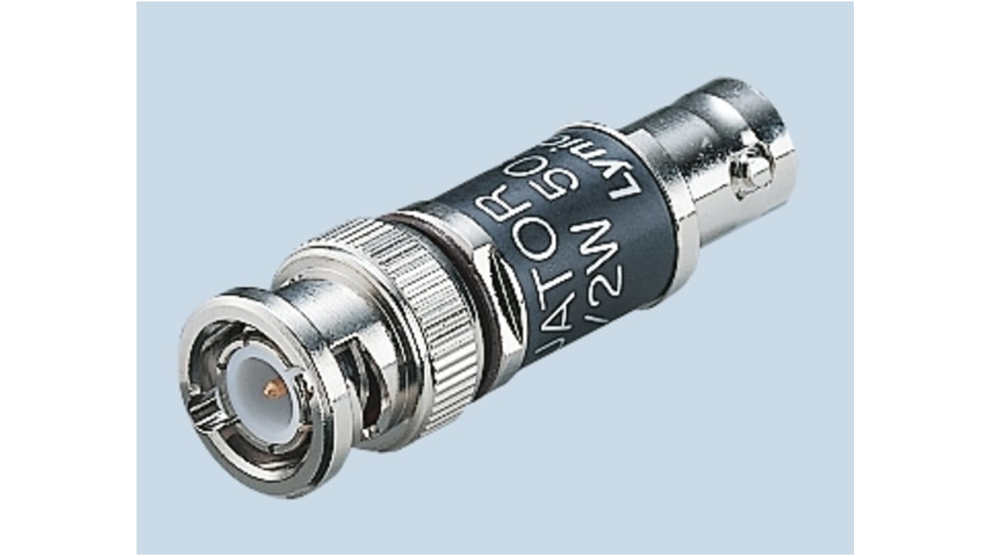 50Ω RF Attenuator Straight BNC Connector 20dB, Operating Frequency 3GHz