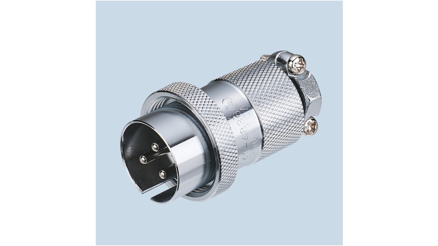 Nanahoshi Kagaku Circular Connector, 2 Contacts, Cable Mount, Plug, Male, NCS Series