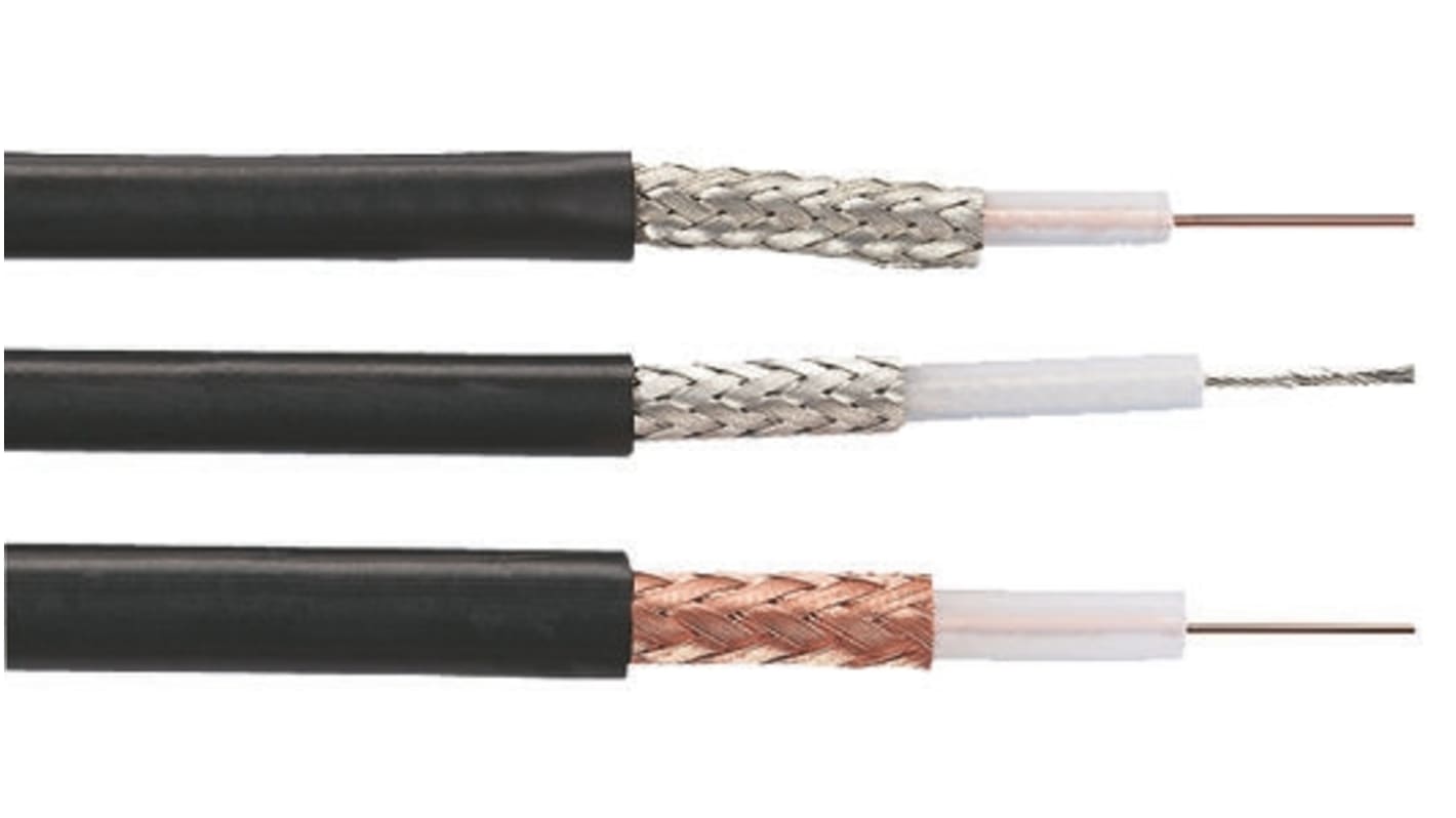 Hitachi Coaxial Cable, 100m, RG59/U Coaxial, Unterminated