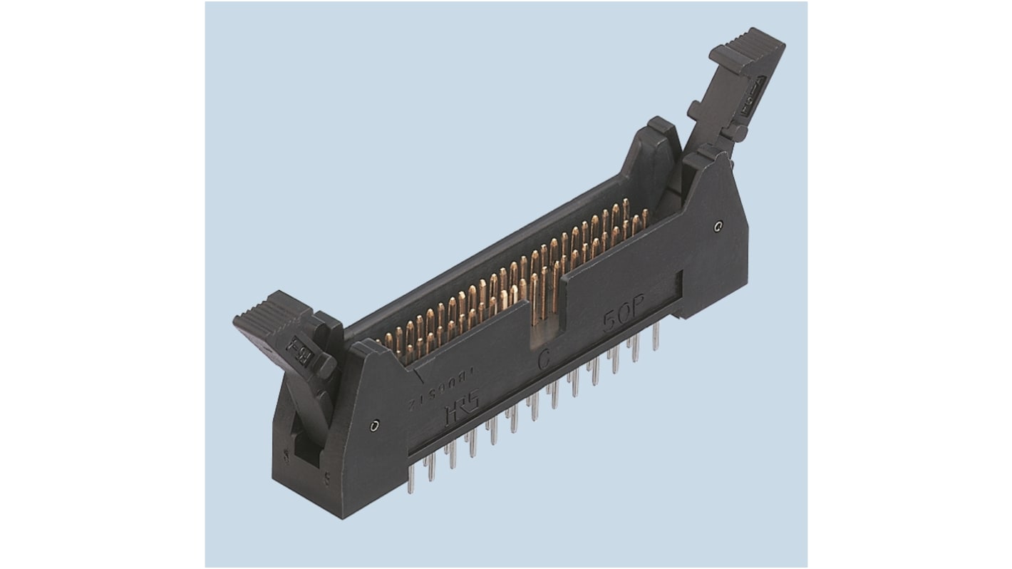 Conector macho para PCB Hirose serie HIF6 de 40 vías, 2 filas, paso 1.27mm, para soldar, Montaje en orificio pasante