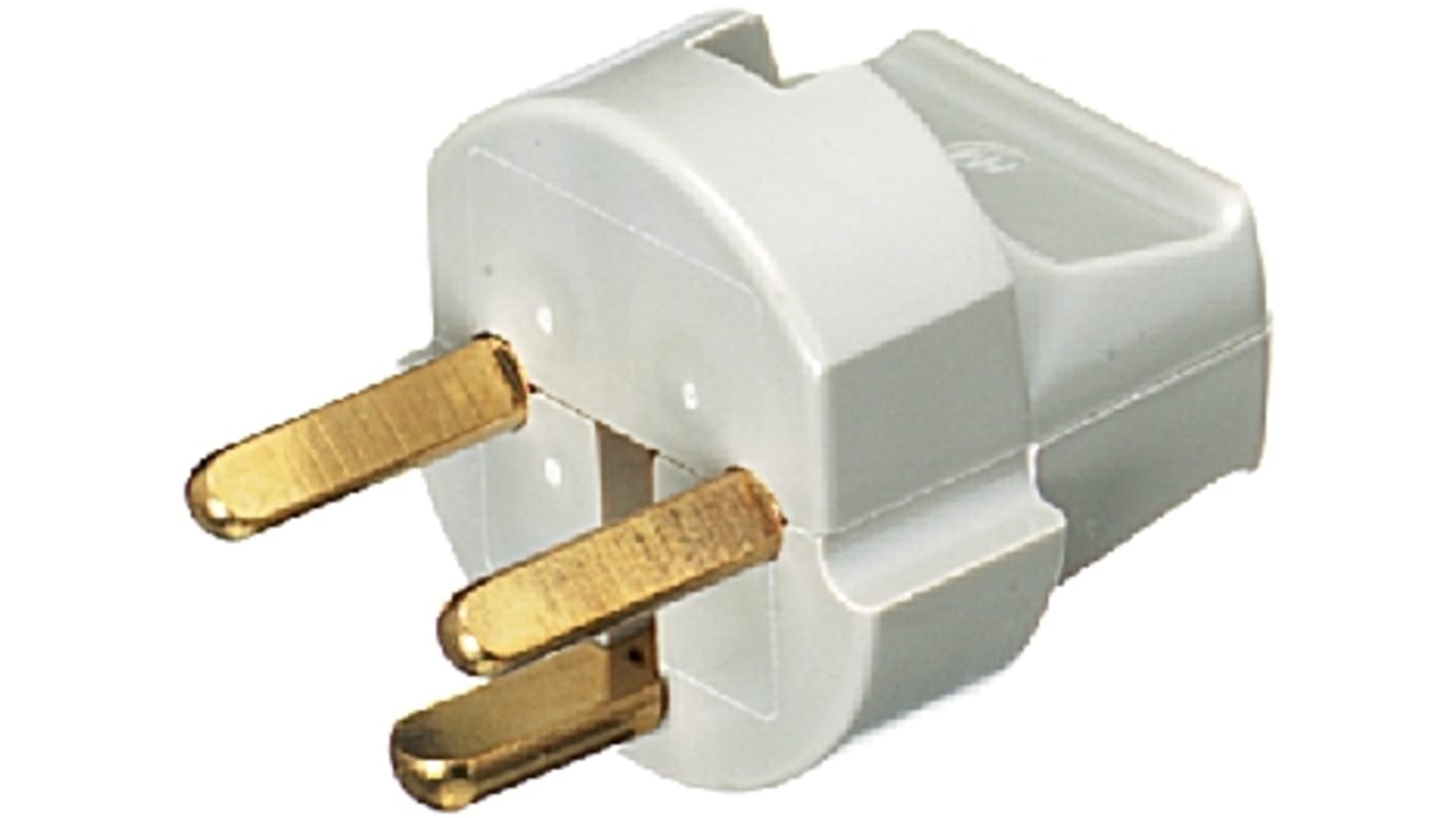 LK Denmark Mains Plug, 10A, Cable Mount, 250 V ac