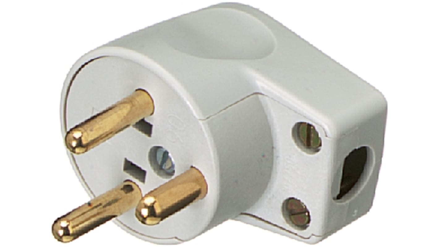 LK Denmark Mains Plug, 10A, Cable Mount, 250 V ac