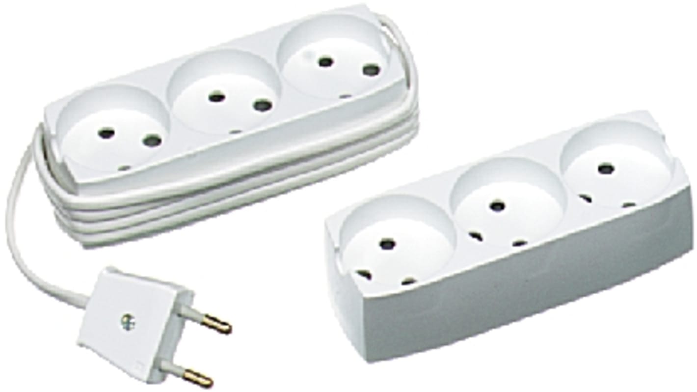 210A1232 LK 1.5m 3 Socket Type K Danish Extension Lead, 250 V RS