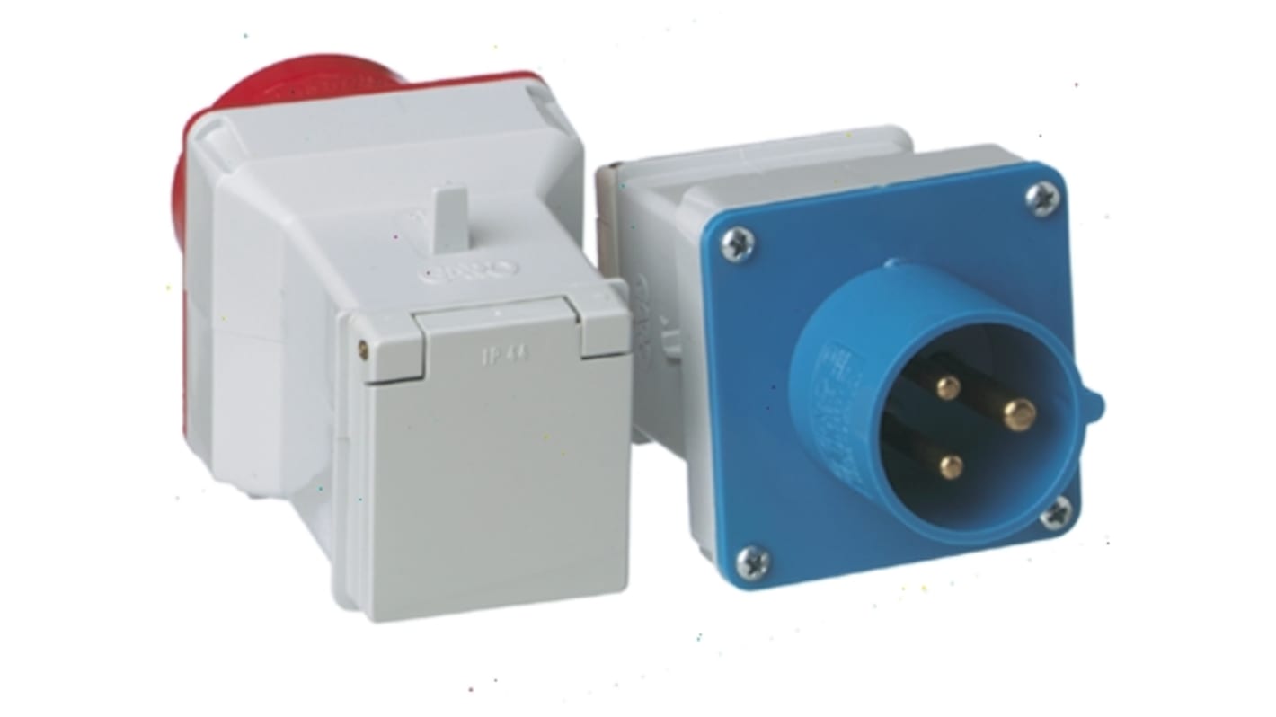 Jo-El Electrical Industrieller Stromversorgungssteckverbinder-Adapter Blau, 230 V