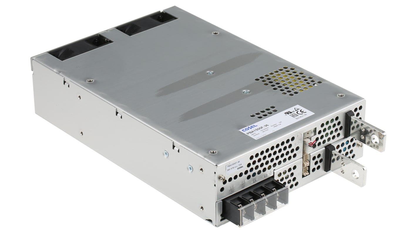 Cosel Switching Power Supply, PBA1500F-36, 36V dc, 47A, 1.5kW, 1 Output, 120 → 370 V dc, 85 → 264 V ac