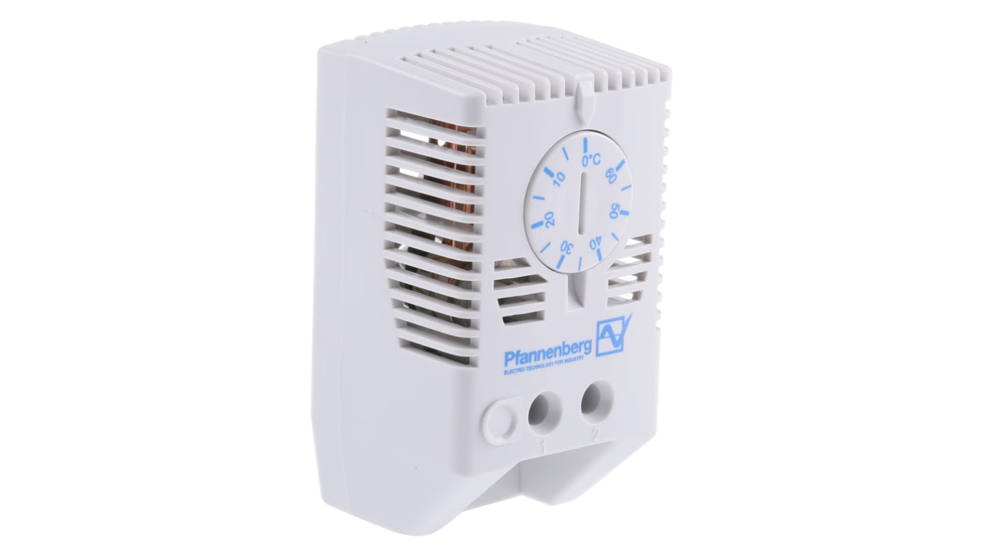 Termostato para cajas Pfannenberg serie FLZ, +32 → +140 °F., alim. 120 V ac, NO