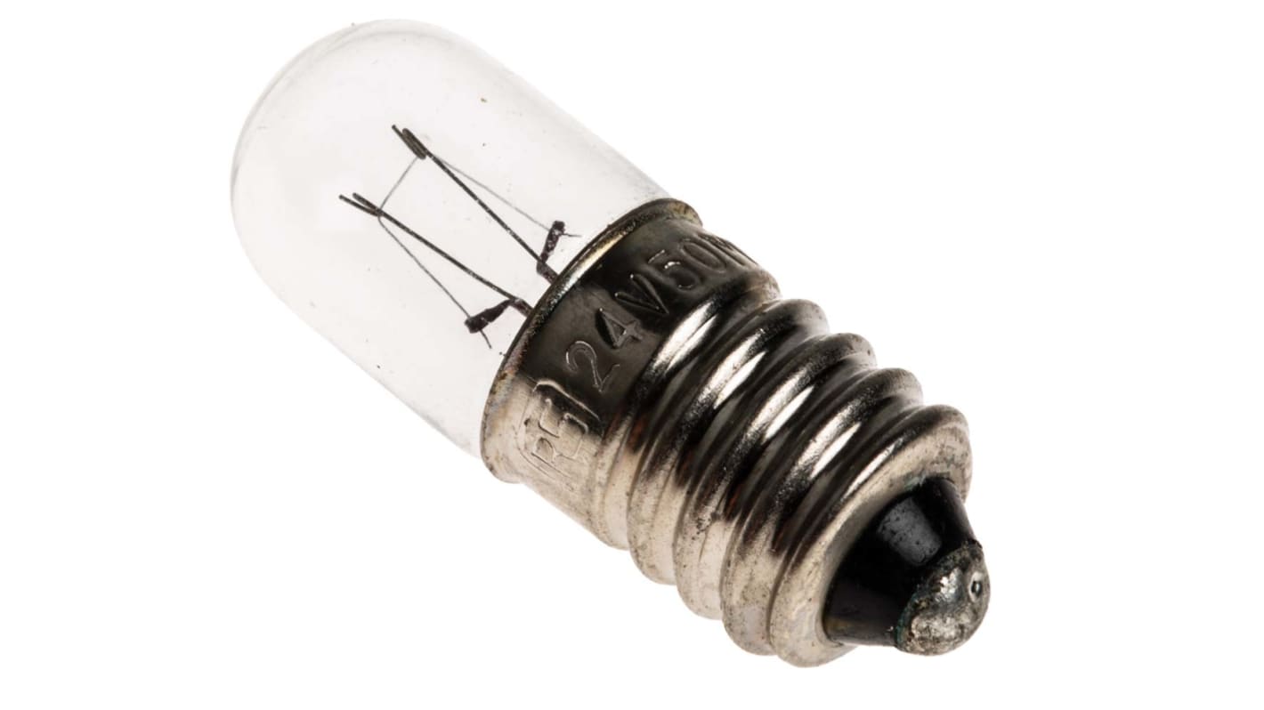 Luz indicadora, Casquillo E10, 24 V, 50 mA, Vida Útil 5000h