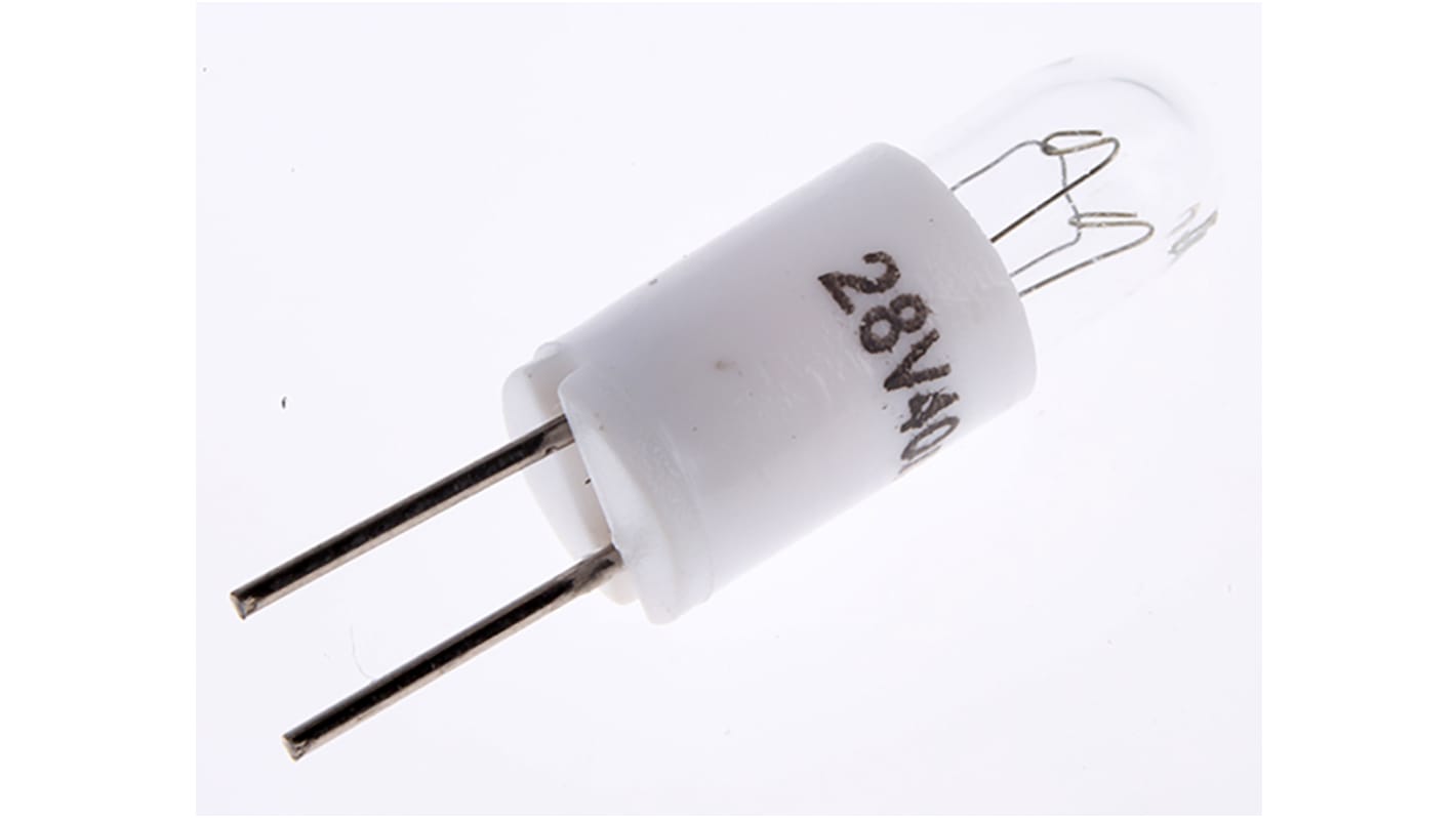 Lampadina spia con base Bi-Pin, 28 V, 4 lm