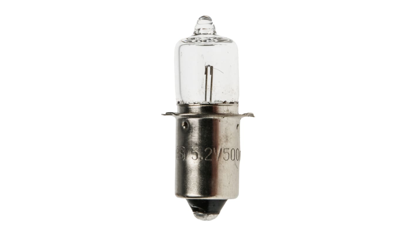 RS PRO Minikerze Halogenlampe 5,2 V, 48 lm, 15h, P13.5s Sockel, Ø 9.3mm x 31 mm