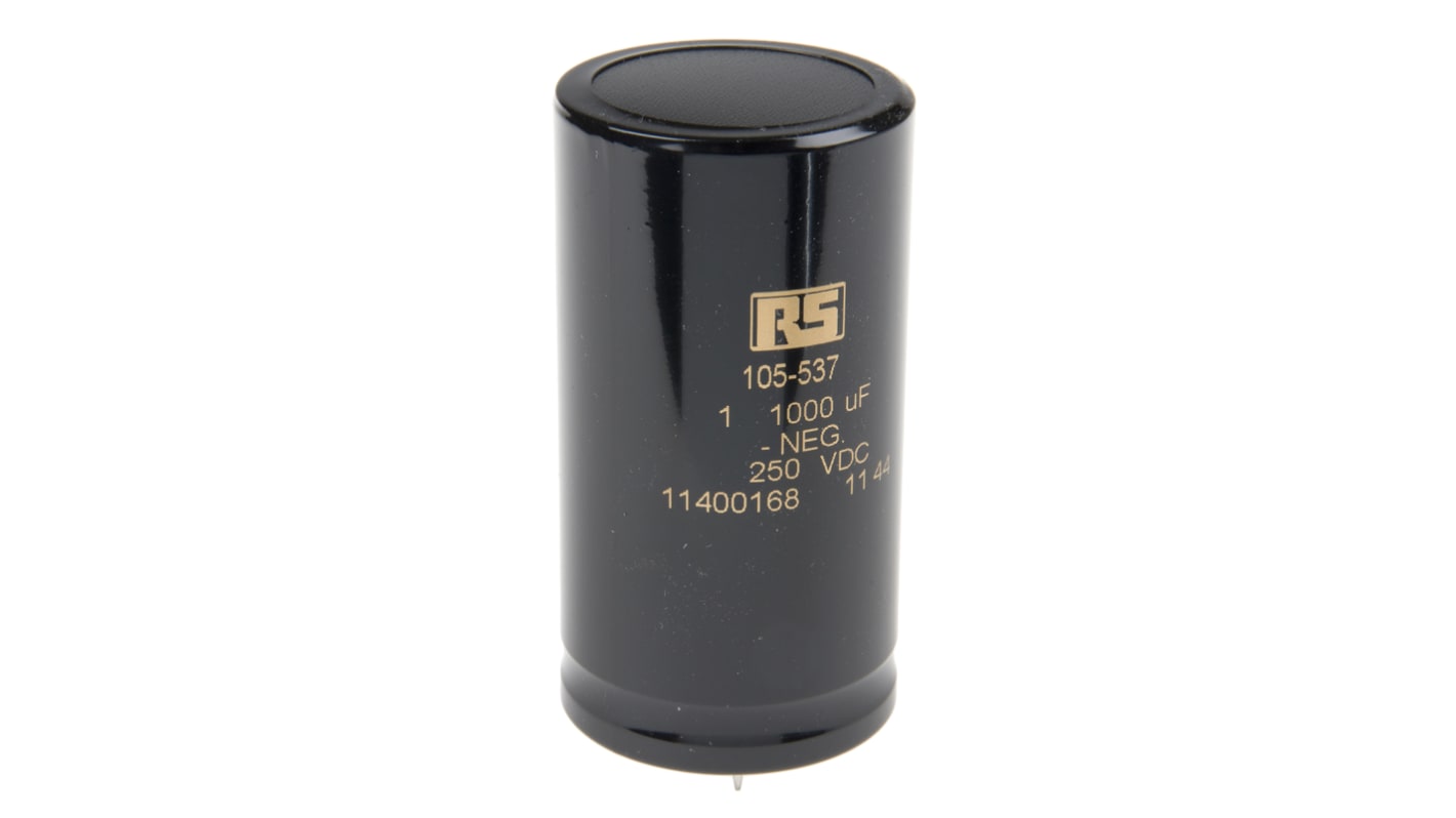 KEMET 1000μF Aluminium Electrolytic Capacitor 250V dc, PCB Mount - ALP20A102DE250