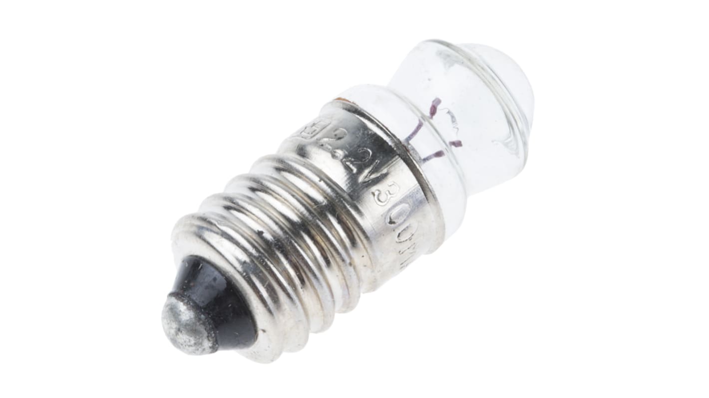 Luz indicadora, Casquillo E10, 2,2 V, 300 mA, Vida Útil 18h