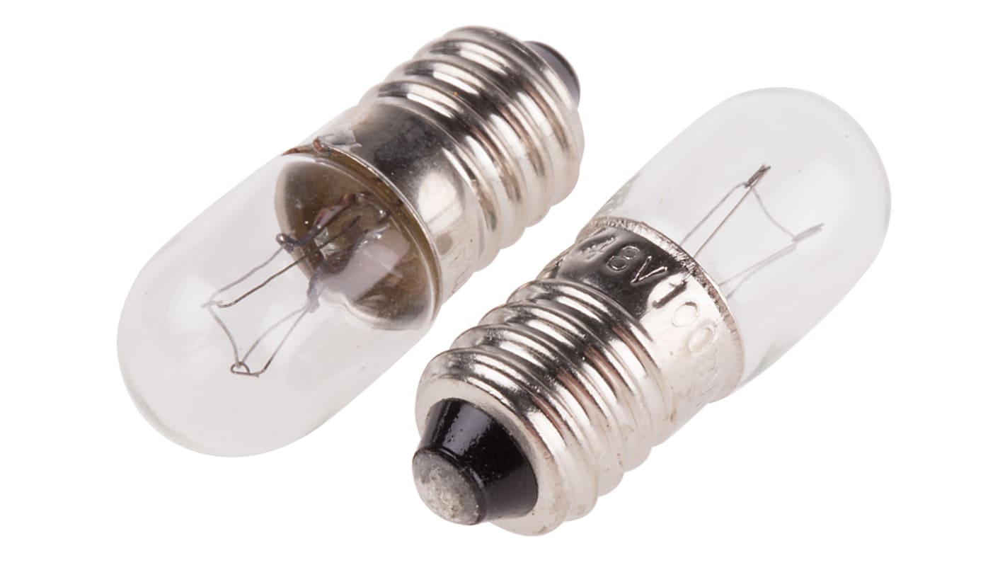 Luz indicadora, Casquillo E10, 48 V, 100 mA, Vida Útil 1000h