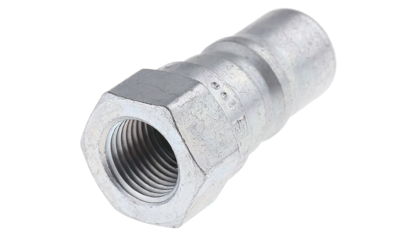 Parker Steel Female Hydraulic Quick Connect Coupling, G 1/8 Female