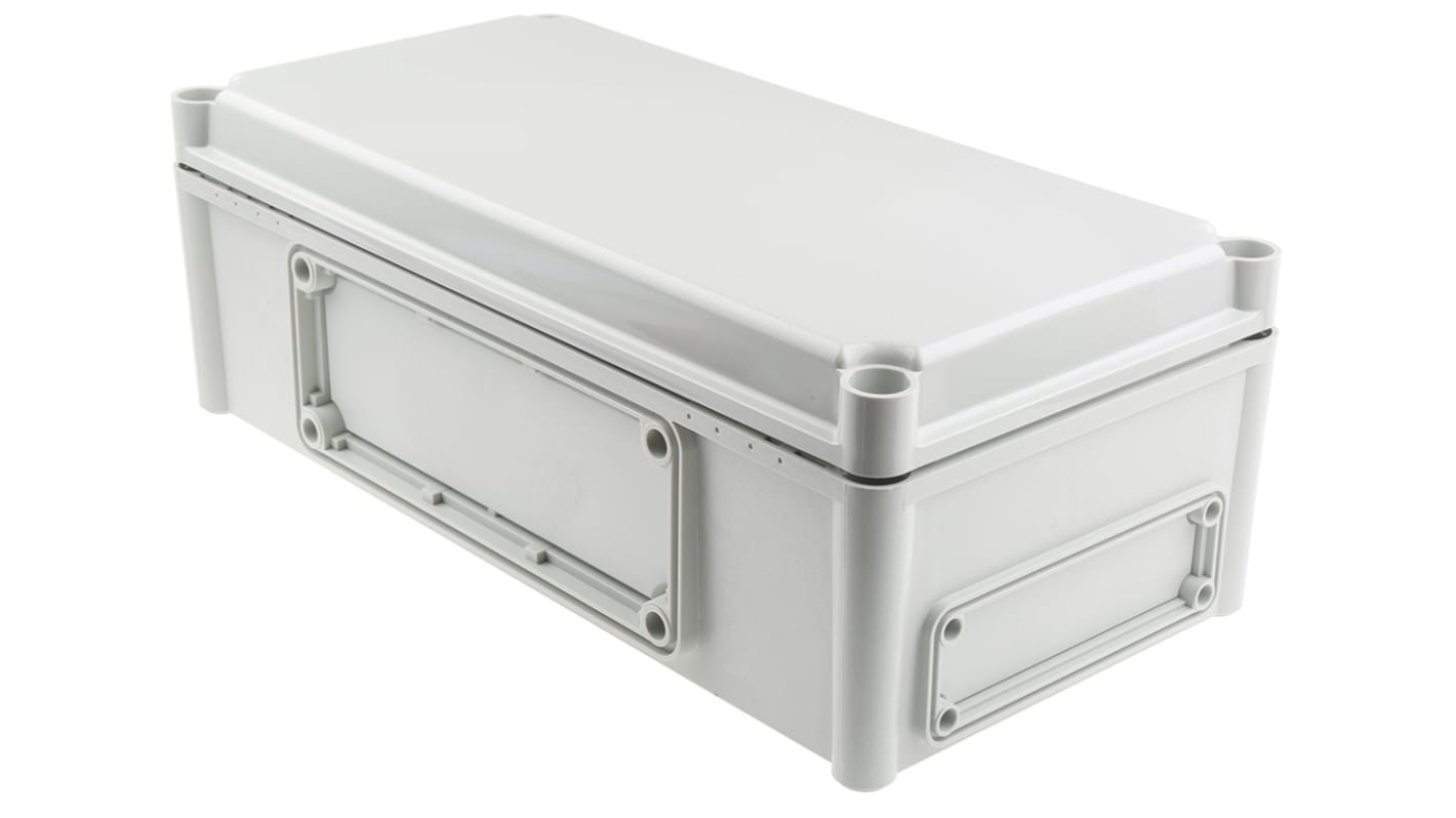 Caja Fibox de Policarbonato Gris, 380 x 190 x 130mm, IP67