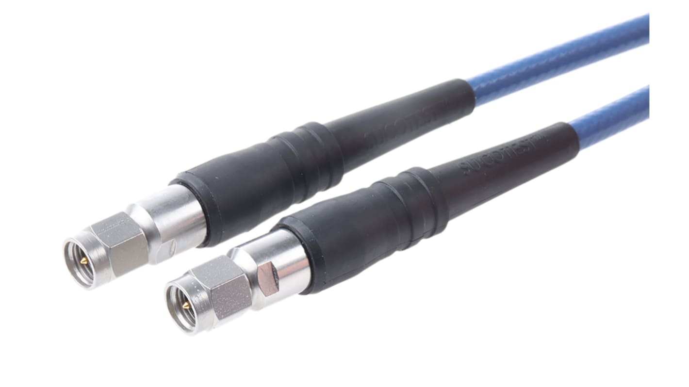 Câble coaxial Huber+Suhner, SMA, / SMA, 1.829m, Bleu