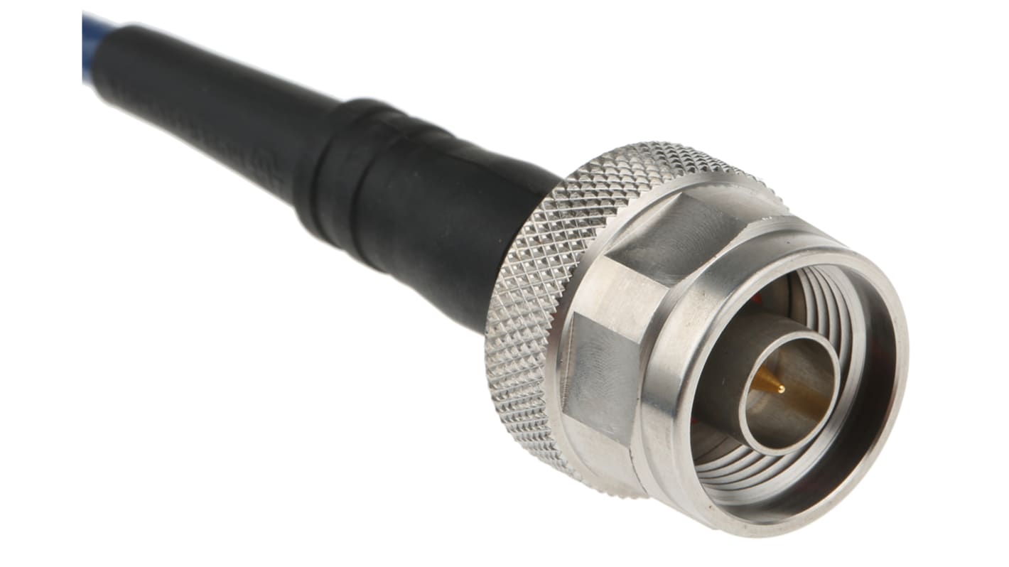 Câble coaxial Huber+Suhner, SMA, / Type N, 914mm, Bleu