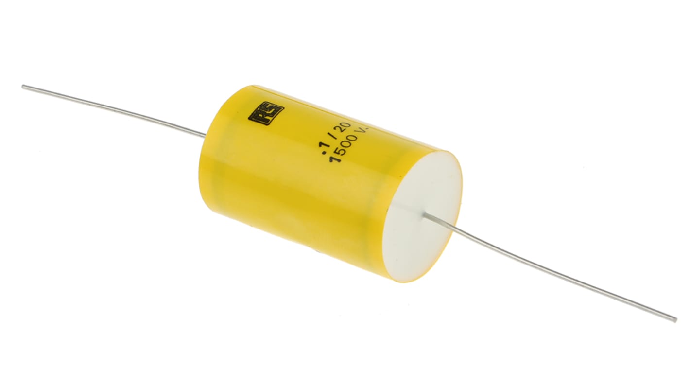 KEMET A72 Polypropylene Film Capacitor, 1.5 kV dc, 450 V ac, ±20%, 100nF, Through Hole