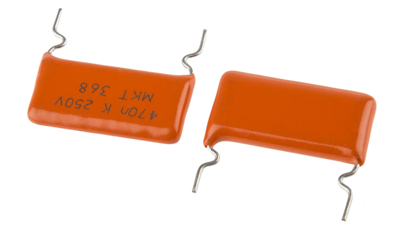 Vishay 368, MKT368 Polyester Film Capacitor, 160 V ac, 250 V dc, ±10%, 470nF, Through Hole