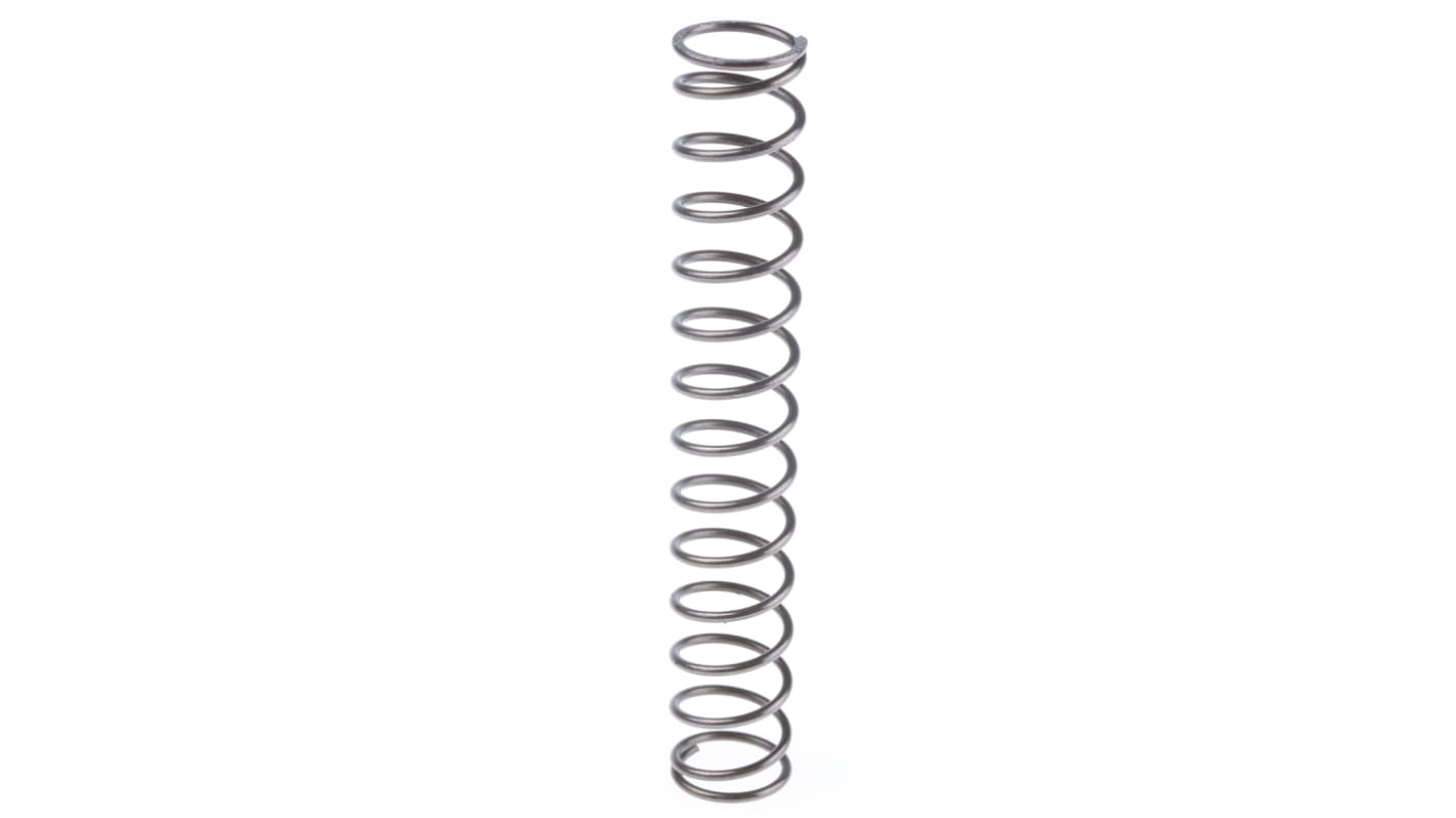 RS PRO Alloy Steel Compression Spring, 110mm x 17.6mm, 1.3N/mm