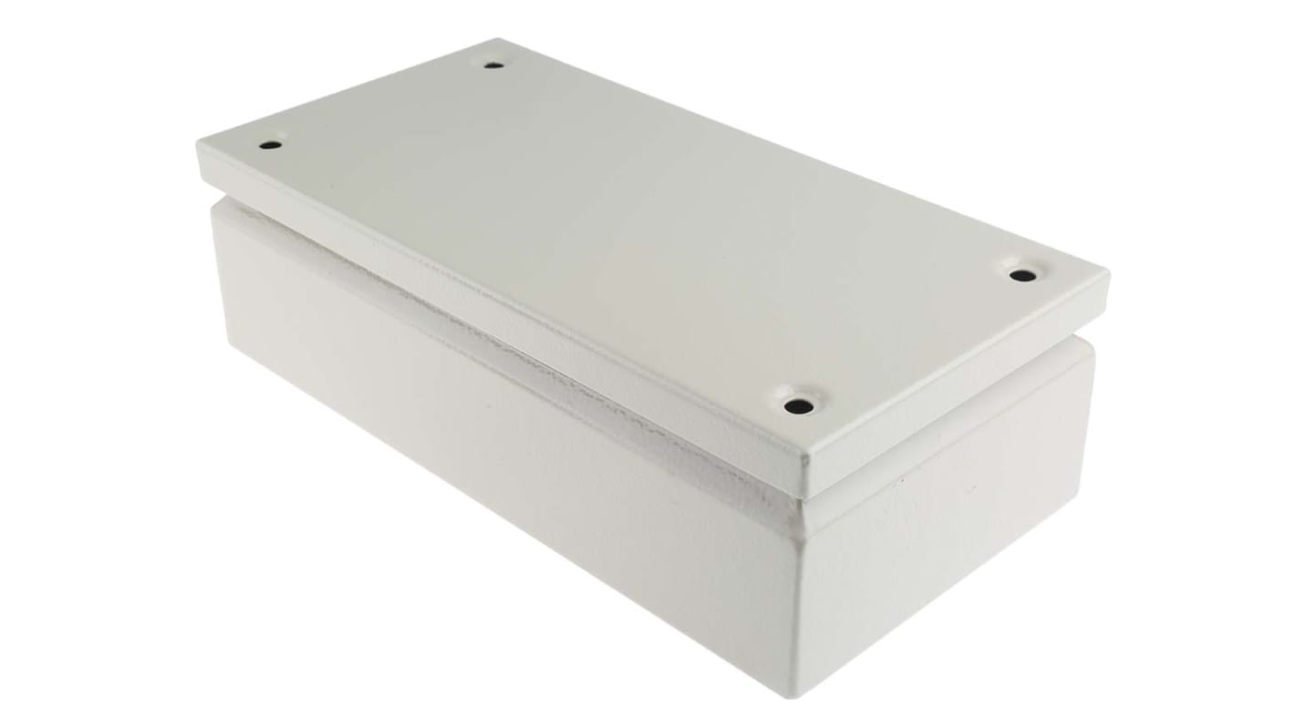 Caja de conexiones RS PRO, Acero, Gris, 300mm, 150mm, 80mm, 300 x 150 x 80mm, IP66