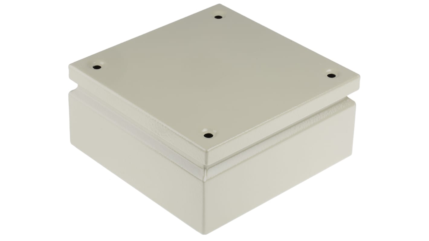 Caja de conexiones RS PRO, Acero, Gris, 200mm, 200mm, 80mm, 200 x 200 x 80mm, IP66