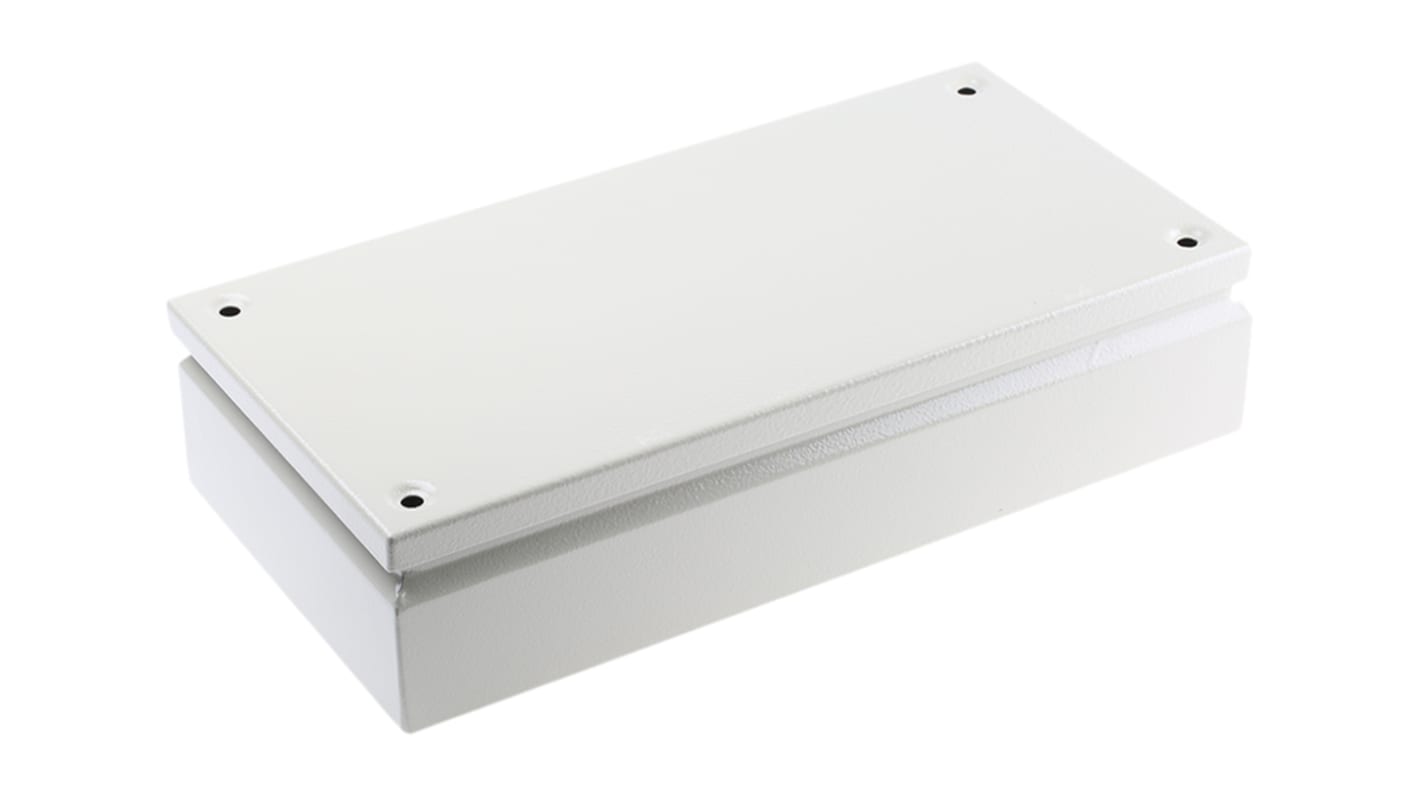 RS PRO Stahl Installationsdose Grau IP66, BxTxH 400mm x 200mm x 80mm