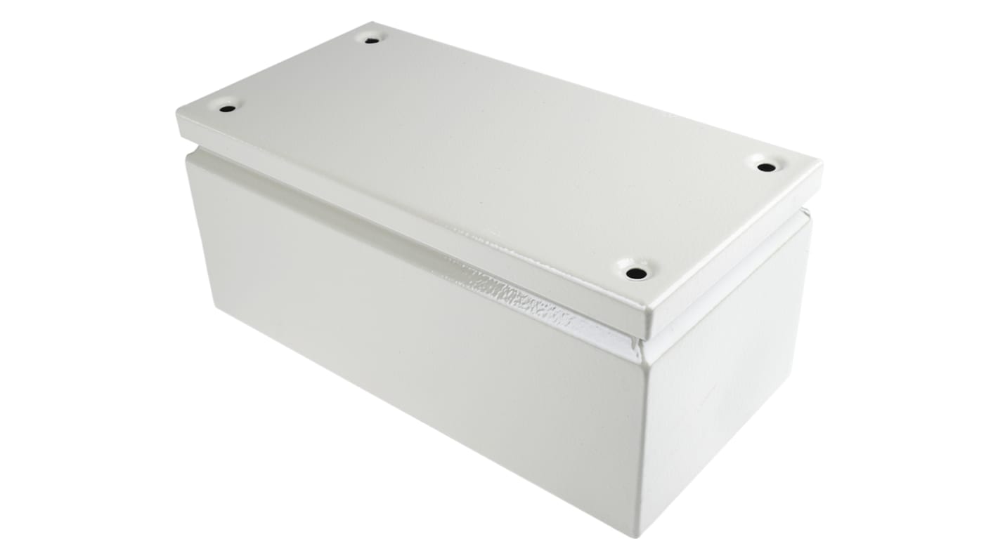 RS PRO Grey Steel Junction Box, IP66, 300 x 150 x 120mm