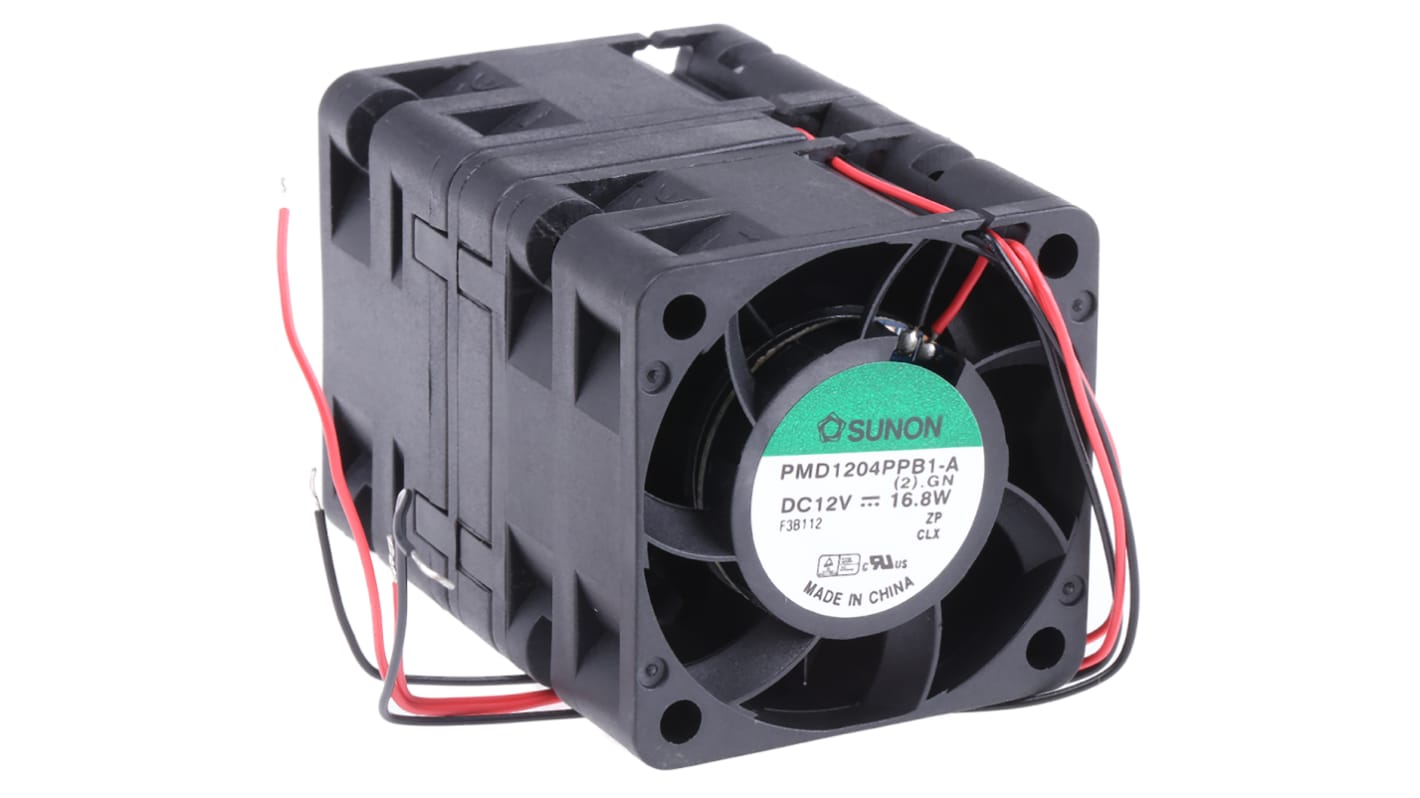 Sunon PMD Series Axial Fan, 12 V dc, DC Operation, 45m³/h, 16.8W, 1.4A Max, 40 x 40 x 56mm