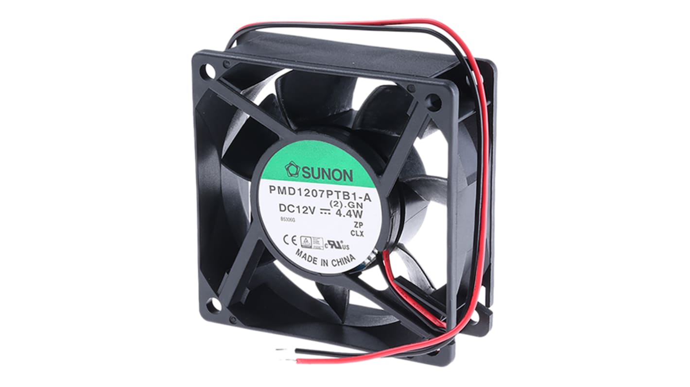 Ventilador Axial Sunon PMD de 70 x 70 x 25mm, 12 V dc, 4.4W, 5100rpm, caudal 83.3m³/h, 45dB