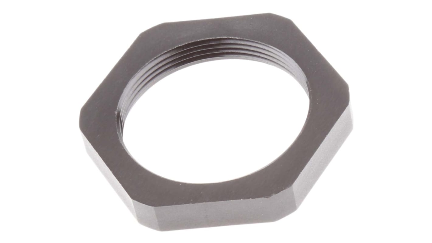 RS PRO Black PA 6 Cable Gland Locknut, M40 Thread