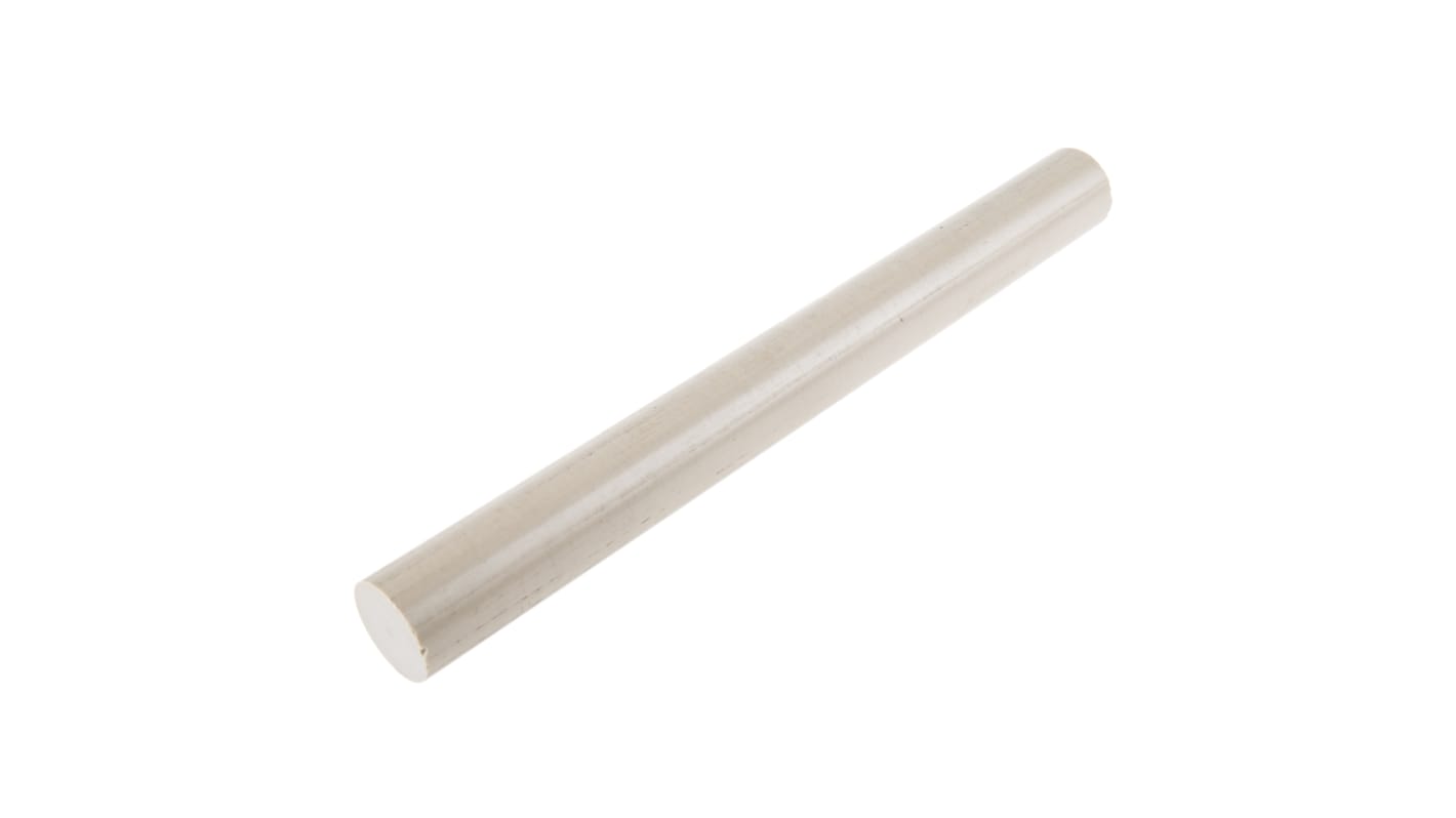 RS PRO Beige Polyetheretherketone PEEK Rod, 300mm x 30mm Diameter