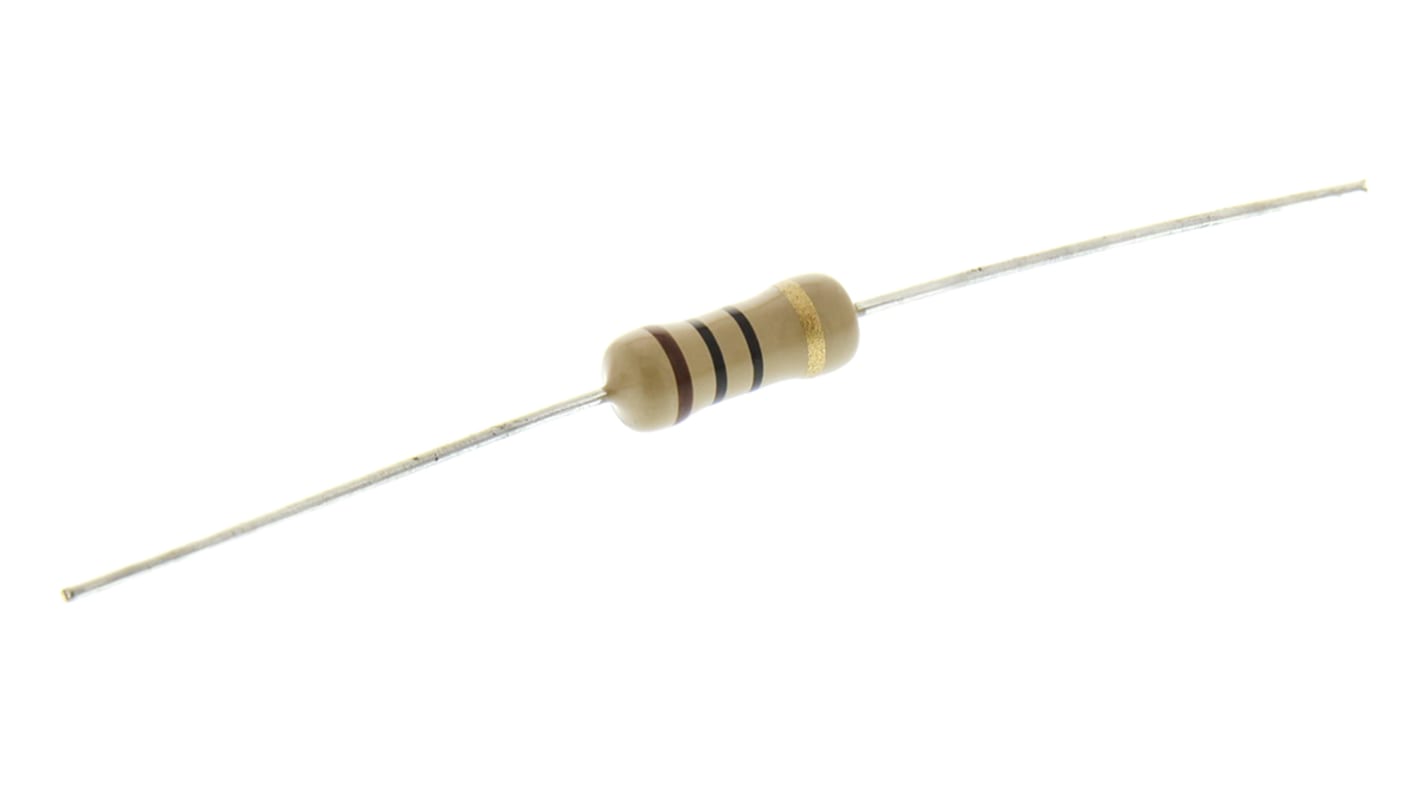 TE Connectivity 10Ω Carbon Film Resistor 1W ±5% CFR100J10R