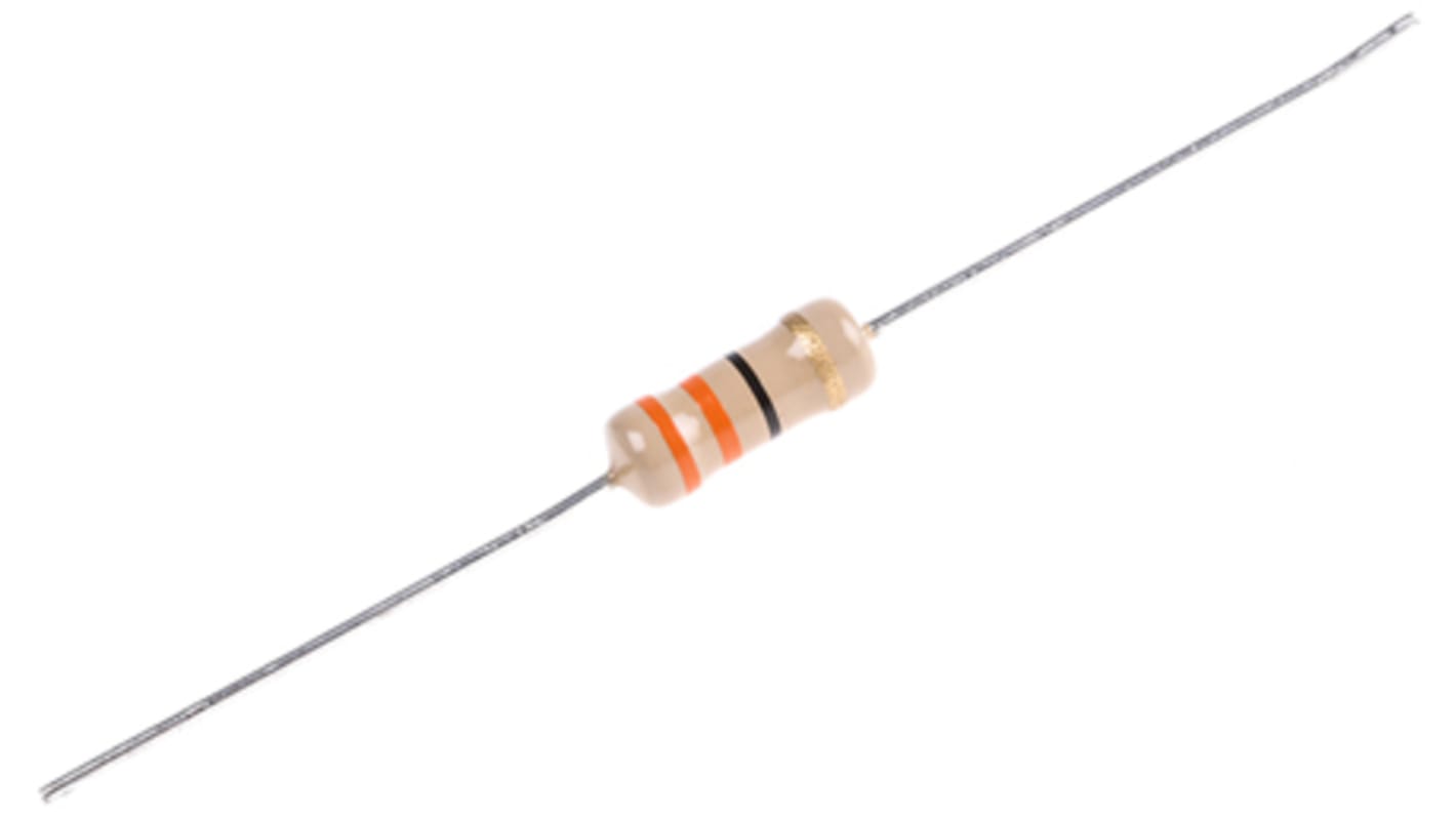 TE Connectivity 33Ω Carbon Film Resistor 1W ±5% CFR100J33R