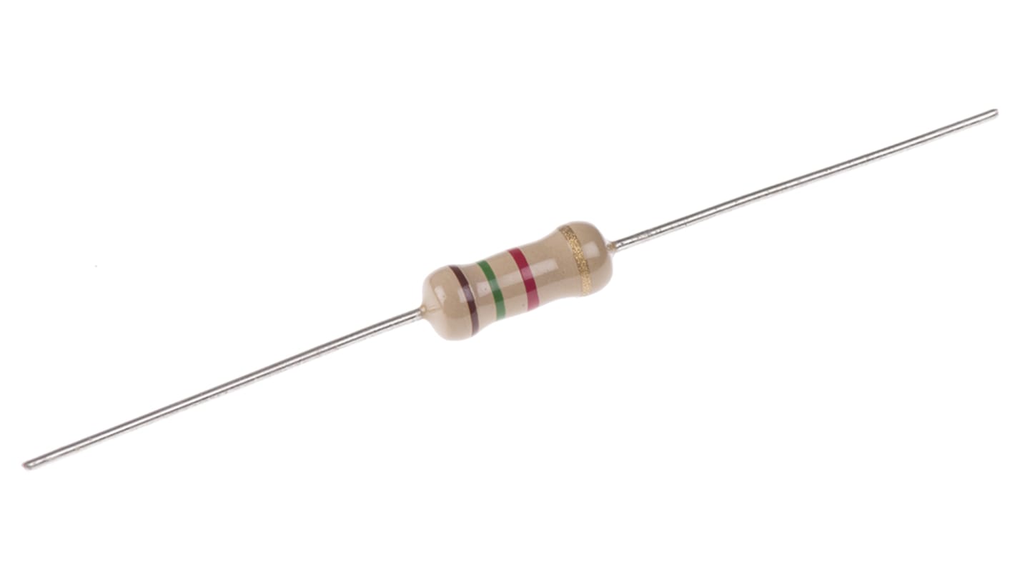 TE Connectivity 1.5kΩ Carbon Film Resistor 1W ±5% CFR100J1K5