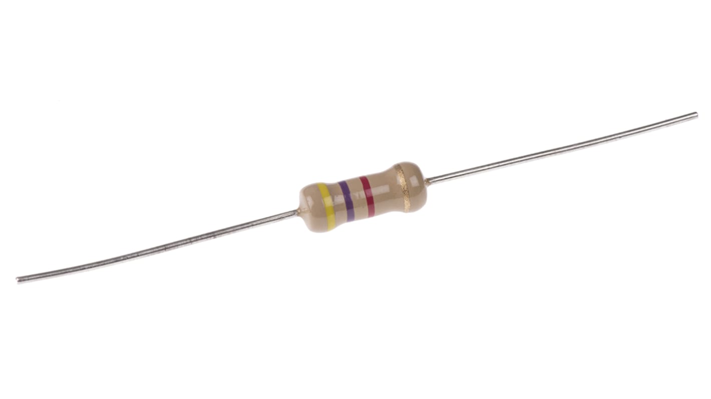 TE Connectivity 4.7kΩ Carbon Film Resistor 1W ±5% CFR100J4K7