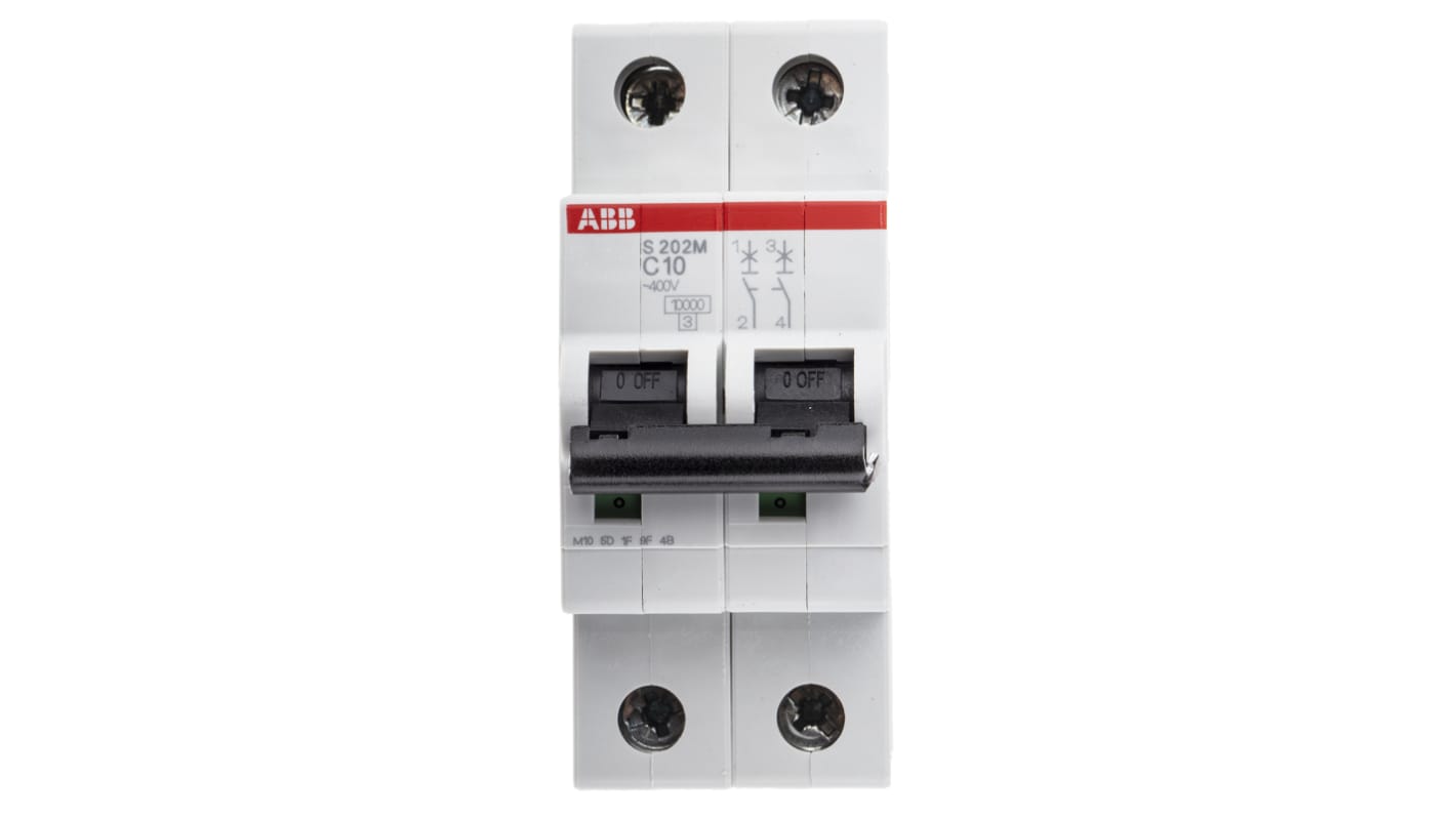 ABB System Pro M kompakt 10A Automatsikring, 2-polet Type C karakteristik