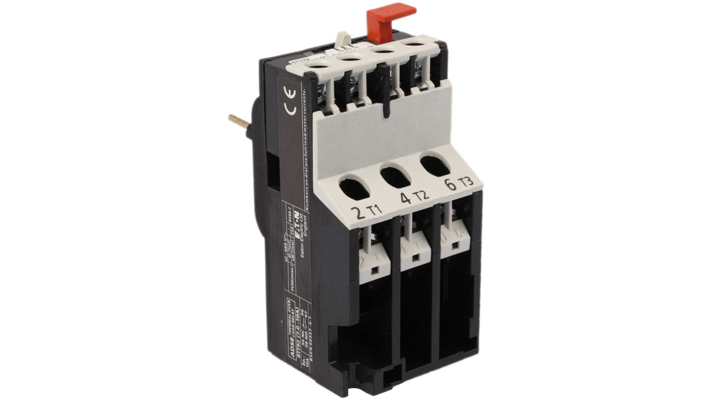 Eaton ADS8 Overload Relay 1NO + 1NC, 7 → 10 A F.L.C, 10 A Contact Rating, 4 kW