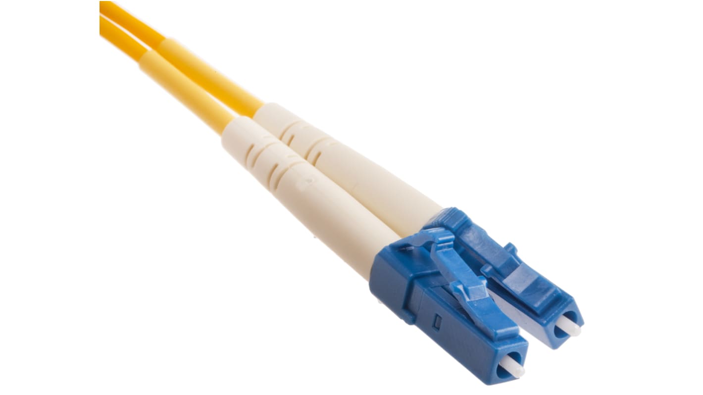 Cable de fibra óptica RS PRO OS1, con A: LC, con B: LC, long. 3m, funda libre de halógenos y bajo nivel de humo
