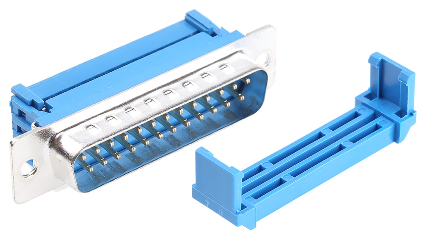 RS PRO D-sub csatlakozó 1.27mm távolság, Kábelre szerelhető, Férfi, IDC lezárású, 250.0 V, 1A