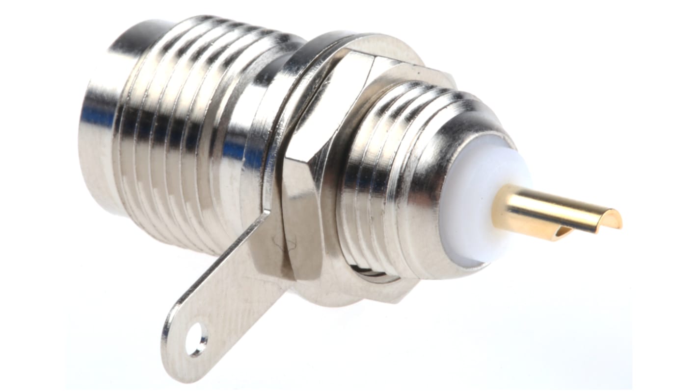 RS PRO, jack Bulkhead Mount TNC Connector, 50Ω, Solder Termination, Straight Body