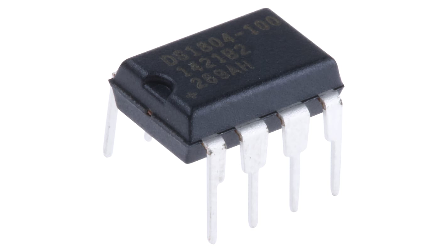 DS1804-100+, Digital Potentiometer 100kΩ 100-Position Linear Increment/Decrement 8 Pin, PDIP