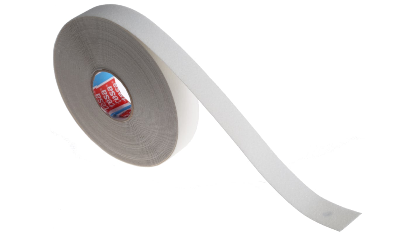 Tesa Hvid PVC Skridsikker tape, Længde: 15m, Bredde: 25mm