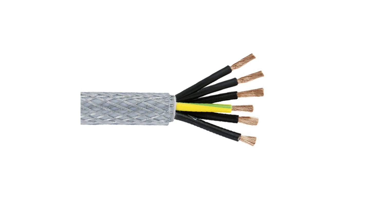 Control Cable liczba żył 7 0,75 mm² Ekranowany Lapp 12 A średnica zew 10.3mm Przezroczysty