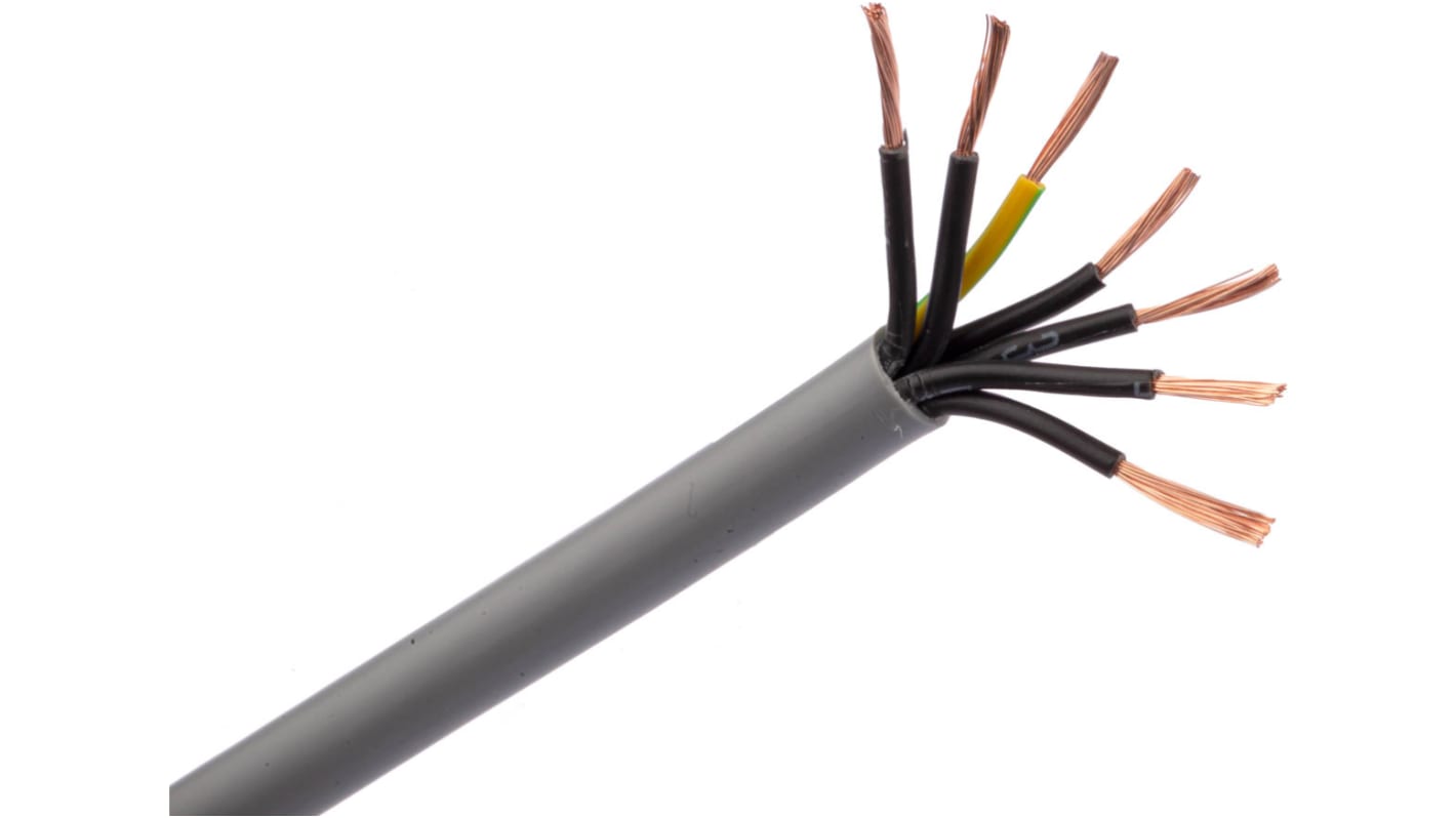 Control Cable liczba żył 7 0.75 mm² Nieekranowany Lapp 12 A średnica zew 7.3mm Szary