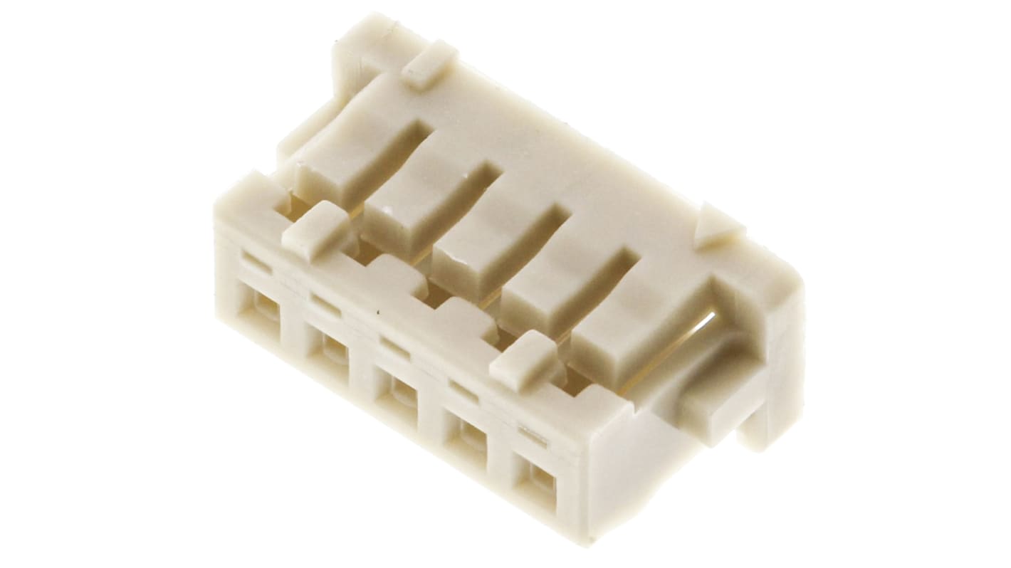 Hirose, DF13 Female Connector Housing, 1.25mm Pitch, 5 Way, 1 Row