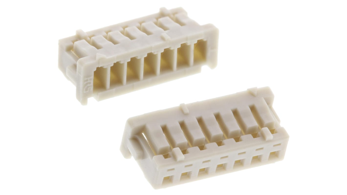 Hirose, DF13 Female Connector Housing, 1.25mm Pitch, 7 Way, 1 Row